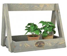 Esschert Design Kiste mit Handgriff, 40 x 30 x 30 cm, aus Holz, Holzgriff, Holzkiste, Holzbox,