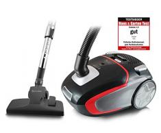 SAUBER V20 Beutel-Staubsauger, TESTSIEGER Haus & Garten Test 05.2018, HEPA Filter, EEK A+, 11m Aktionsradius, 76db, 600 Watt