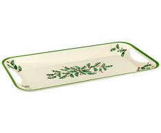 Lenox Holiday Teller aus Melamin, elfenbeinfarben, 4 Stück Tablett