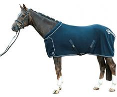 HKM Fleecedecke mit Kragen, dunkelblau, 135