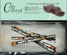 Cybrtrayd 4StK100H 4-Inch Halloween Lollipop Supply Bundle and Copyrighted Chocolate Molding Instructions from Cybrtrayd