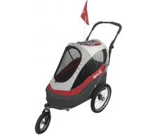 InnoPet® Sporty Trailer Pet Stroller Dogtrailer klappbar faltbar Hundebuggy Hundewagen wandelbar Fahhradanhänger für Hunde Luftreifen inkl. Regenhaube