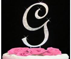 Rhinestone Cake Topper Letter G by other