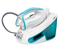 Tefal SV8010 Express Anti-Calc Dampfbügelstation (2800 Watt, Dauerdampfmenge: 120 g/Min., Dampfstoß: 400 g/Min., Kapazität Wassertank: 1,8 Liter, Anti-Kalk-Kollektor) weiß/türkis