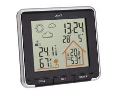 TFA Dostmann Digitale Life, Wetterstation mit Funk, inkl Aussensensor, Hintergrundbeleuchtung, Aussen-und Innentemperatur, schwarz