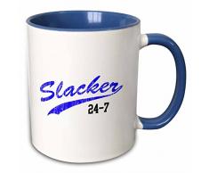 3dRose 15937_6 Mug Becher, keramik, blau/weiß