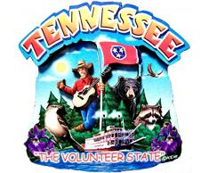 Tennessee State Montage Holz Kühlschrank Magnet 2