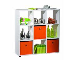Inter Link 13500060 Raumteiler Regal weià Bücherregal Wandregal Aktenregal Wohnzimmer 9 Fächer NEU