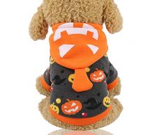 Abcsea Haustier Halloween Kostüm, Haustier Kleidung, Halloween Katze Kleidung, Hunde Kostüm, Haustier Kürbis Kostüm, Kürbis-Stil - M