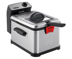 Princess 183001 Edelstahl Fritteuse mit 3 Liter Fassungsvermögen, Ölfilter und Kaltzonenfunktion