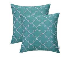 Kissenbezüge, Kissenhülle CaliTime 2 Stück Kissen Werfen Kissen Abdeckungen Fälle Schutz Muscheln zum Couch Sofa Schlafzimmer Zuhause Weihnachten Dekor (45cm x 45cm)