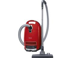 Miele Bodenstaubsauger Complete C3 EcoLine / EEK B / AirClean-Filter / 3-teiliges integriertes Zubehör / Comfort-Kabelaufwicklung / Plus/Minus-Fußsteuerung mangorot