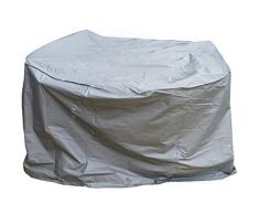 Gartenfreude Schutzhülle, Deluxe mit weichem Innenvlies für Gartentisch (rund), grau, 160x90x90 cm, 4800-1012