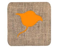 Caroline s Treasures bb1094-bl-or-fc Stachelrochen Jute und Orange Schaumstoff Untersetzer (4 Stück), 8,9 cm H x 8,9 cm W, multicolor