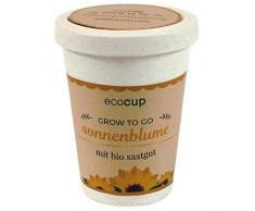 Ecocup, Sonnenblume, Bio Zertifiziert, Nachhaltige Geschenkidee (100% Eco Friendly), Grow Your Own/ Anzuchtset, Pflanzen im Coffee Cup, Made in Austria