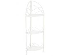 Dehner Eckregal Luca, ca. 111 x 31 x 31 cm, Metall, weiß 