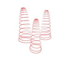 Garten Bronder e.K. 10125.222 SunSpiro - Sonnenspirale, 3-er Set Durchmesser 25 cm, Länge circa 70 cm, Made in Germany, rot