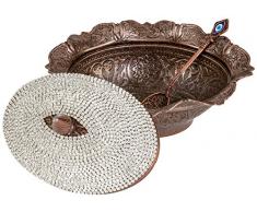 Swarovski Crystal beschichtet Handmade Messing Zucker Schokolade Candy Schüssel Servierplatte New - Antique Brown
