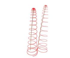Garten Bronder e.K. 10140.22 SunSpiro - Sonnenspirale, 2-er Set Durchmesser 30 cm, Länge circa 180 cm inklusive Schwingstab 1,25 m und Stecksystem Elvira, Made in Germany, rot