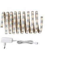 Paulmann 703.20 Function YourLED Basisset 3m Warmweiss 9,6W 230/12V Niedervolt 18VA Weiss 70320 LED Lichtband Lichtstreifen Lichtschlauch, 800 lm