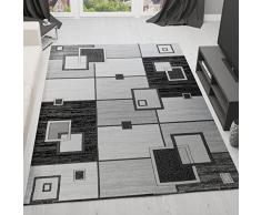 Moderner Designer Teppich Kariert Retro Design StrapazierfÃ¤hig in Grau â VIMODA; MaÃe: 80x150 cm