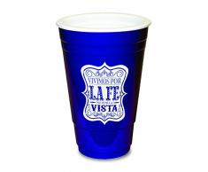 Divinity Boutique Vivimos por la fe-2 Corintios 5:7 doppelwandige Partybecher, Blau