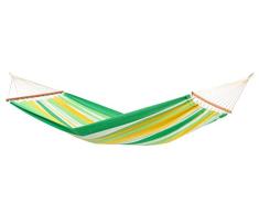 AMAZONAS Stabhängematte XL Brasilia Apple handgefertigt in Brasilien 210 x 140 cm für 1-2 Personen bis 150 kg grüngestreift