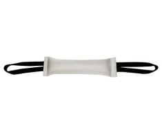 DINGO GEAR Beißring aus Firehose mit Zwei Griffen, 30 cm, rot, 6 Stück