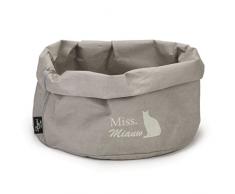 Karlie 707050 Designed by Lotte Papier Katzenkorb durchmesser: 40 cm Miss Miauw, grau