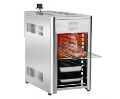 Barbec-U Hochleistungsgrill 800 Grad Pure Steak-Grill, Beefer Grill, Oberhitzegrill, Edelstahl inkl. Grillrost, Auffangschale, Warmhalteschale, 3,4 kW, 10 Grillebenen, elektr. Zünder