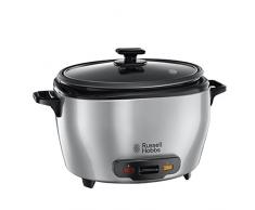Russell Hobbs Reiskocher 2,5l, inkl. Dampfgarer-Einsatz, Warmhaltefunktion, antihaftbeschichteter Gartopf, Reislöffel & Messbecher, Schongarer für Gemüse & Fisch, MaxiCook 23570-56