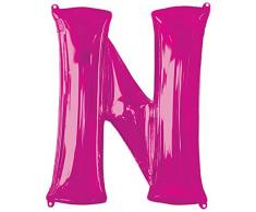 Anagram Folienballon 35428 Buchstabe N Trag, 86,4 cm Pink