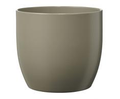 Soendgen Keramik Blumenübertopf, Basel Fashion, hellgrau, 21 x 21 x 20 cm, 0069/0021/1851