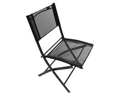 Homecall Klappbarer Gartenstuhl - (Schwarz)
