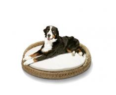 Karlie Sofa Banana Leaf Bett für Hunde oder Katzen, 108 x 108 x 22 cm, rund, beige