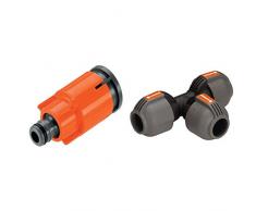 Gardena Wasserstecker mit Stoppventil: Ersatzteil Wassersteckdose Art.-Nr. 2797 & Sprinklersystem T-Stück: Rohrverbinder für Rohrabzweigung, 25 mm, kompatibel Verlegerohre