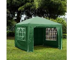 Gr8 Garden 70745-Green Pavillon mit Seitenwänden, wasserdicht, für Strand, Party, Festival, Camping, Zelt, Hochzeit, Festzelt, Sonnenschutz 3 m x 3 m x 2,45 m, Grün