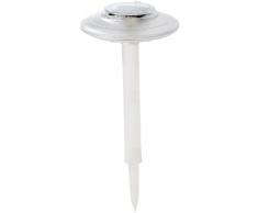 Lunartec PE5496 LED Solarleuchte für den Garten, Rand transparent weiß