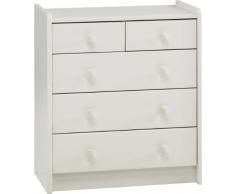 Steens For Kids Kommode, 3 breite, 2 kleine Schubladen, 64 x 72 x 38 cm (B/H/T), MDF, weiss