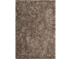 Lalee 347149575 Designer Hochflor Shaggy Teppich / Handarbeit / Uni / Weicher Langflor / Edel / Braun / Grösse : 160 x 230 cm