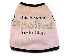 T-Shirt mit Aufschrift I See Spots Dog, Baumwolle, Gr. XS, Pink