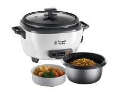 Russell Hobbs Reiskocher mittel, 1,4l, inkl. Dampfgarer-Einsatz, Warmhaltefunktion, antihaftbeschichteter Gartopf, Reislöffel & Messbecher, Schongarer für Gemüse & Fisch 27030-56