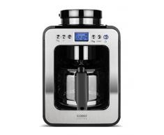 CASO Coffee Compact electronic – Design- Kaffeemaschine mit Mahlwerk, 4 Tassen Kaffee, auch vorgemahlenes Kaffeepulver geeignet, Brüh- & Mahlwerk entnehmbar, LCD-Display, Timer, Warmhaltefunktion