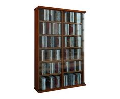 VCM Regal DVD CD Rack Turm Medienregal Medienschrank Aufbewahrung Schrank Holz Standregal Möbel in 6 Farben Roma
