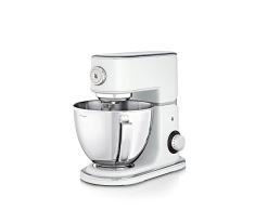 WMF Profi Plus Küchenmaschine, 1000 W, Cromargan-Rührschüssel 5 l, planetarisches Rührwerk, 8 Geschwindigkeitsstufen, metal white