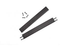 andiamo Kantenleiste zur Kunststofffliese Bodenfliese Gartenfliese Länge: 38 cm, Set: 2 Kantenleisten, schwarz