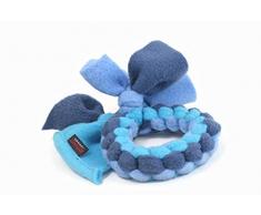 Hund Ring Tug Hundespielzeug, Seil Tugger Tug & Chase – klein: 15 cm/15 cm, Large: 25 cm/kunststofftop Hand Made Soft geflochten Flexible Fleece Hund Ring Spielzeug in verschiedenen Farben & Größen ideal für Training