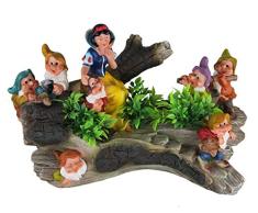 Design Schneewittchen mit 7 Zwerge 13018 Zwerg 27 cm Hoch Deko Garten Gartenzwerg Figuren Dekoration verschiedene Design