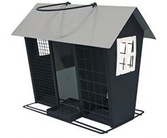 Windhager Vogelfuttersilo TRIO, Vogelfutterstation Futterspender Futtersilo Vogelhäuschen, mehrfarbig, aus Metall, witterungsbeständig, 06998