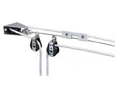 Windhager Montageset Seilzugsystem, Montage-Komplett-Set zum Spannen und Verschieben von Markisen und Sonnensegel, 10884 weiß